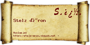 Stelz Áron névjegykártya